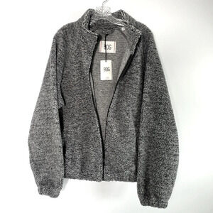 NWT New BDG Urban Outfitters Heavy Raglan Grey Zip Up Coat Jacket Medium